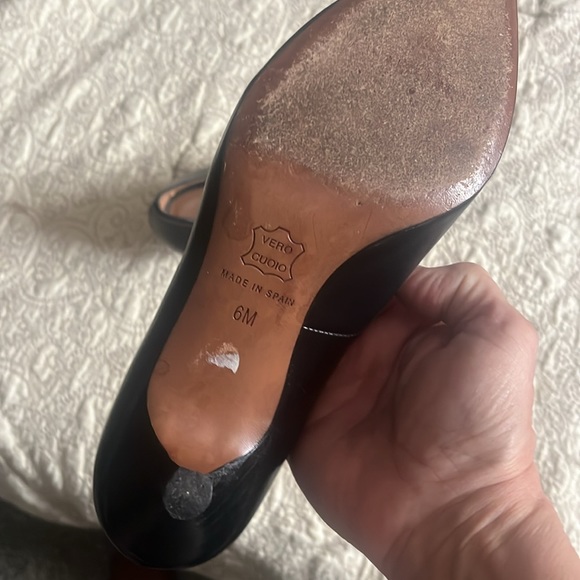 COPY - Donald J Pliner Leather Kitten Heel Pumps "Rome" Black 6M EUC - Picture 2 of 3